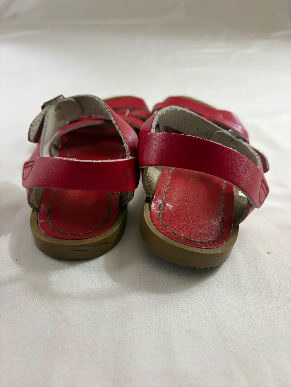 Salt Water Sandals The Original Kids Red Leather Flat Sandals Size 1